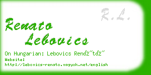 renato lebovics business card